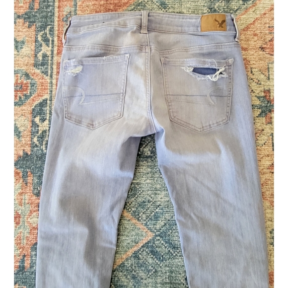 AEO super low rise super stretch distressed jeans - Picture 5 of 10